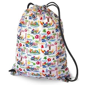 Island Heritage Hawaiian Adventures Drawstring Backpack 13 1/4"X18"